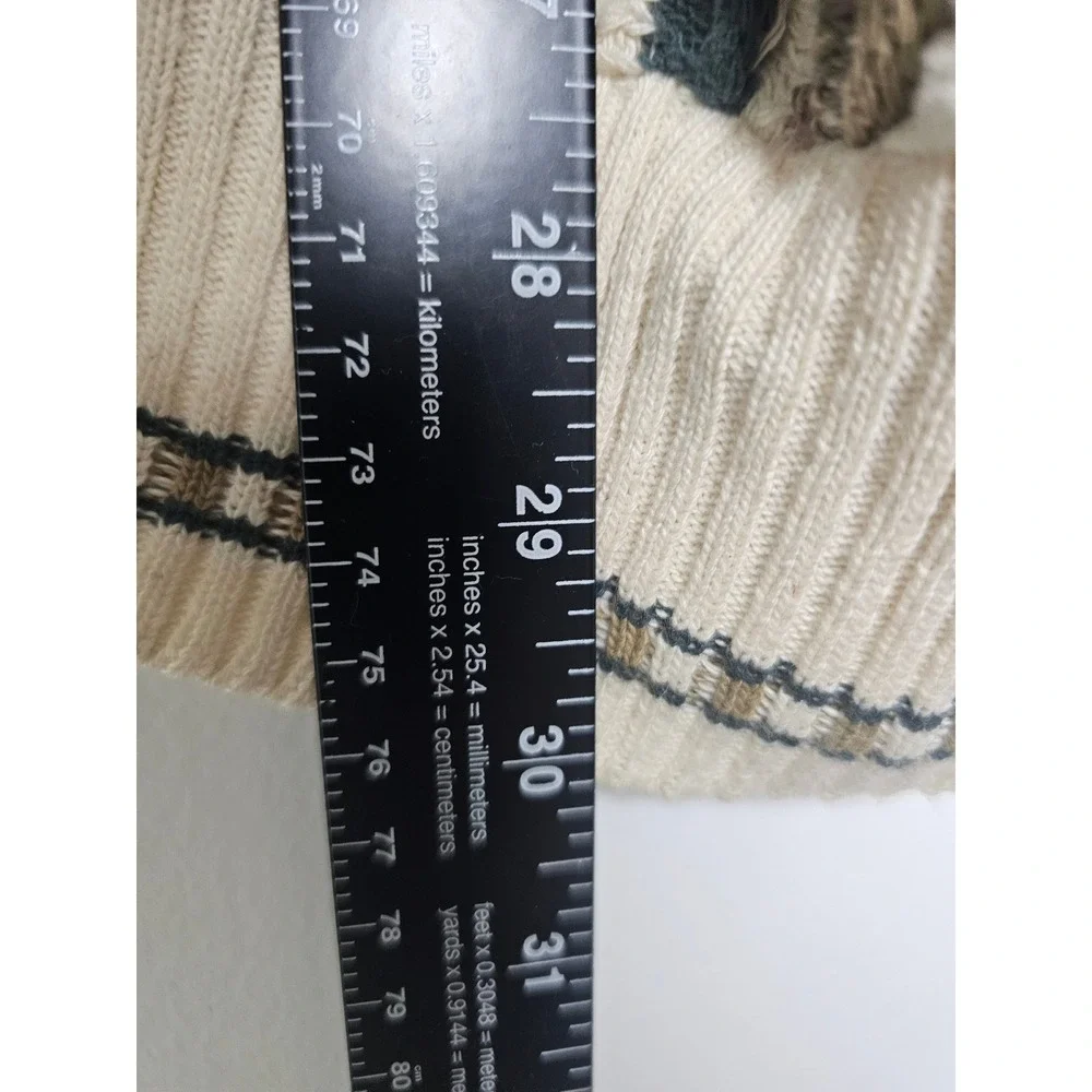 [Grandpacore] J. Ferrar 3D Knit Cardigan Mens Large  Green Striped Coogi Style